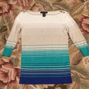 WHBM Shimmery 1/2 sleeve sweater